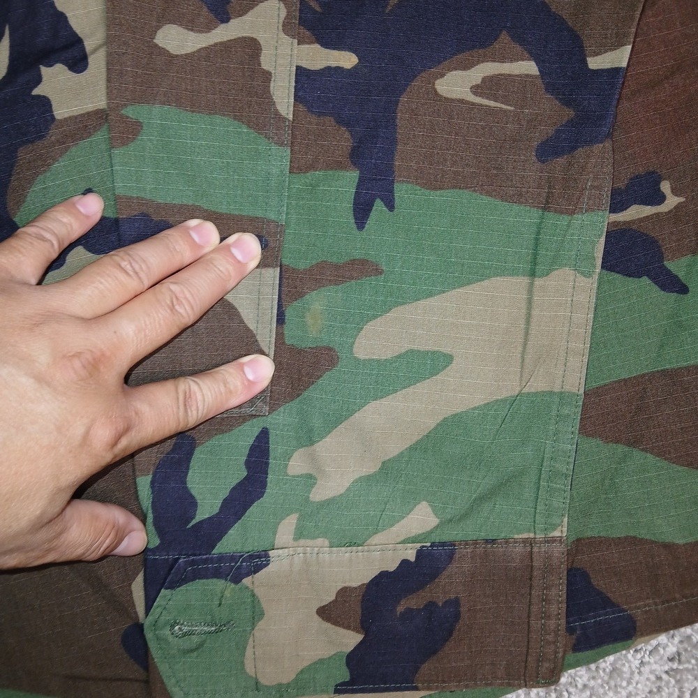 US Military Jacket Mens Medium Short Green Woodland Camo Army Field Jacket - Picture 16 of 16